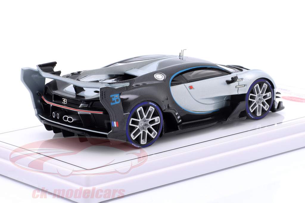 Bugatti Vision Gran Turismo year 2015 silver / carbon 1:43 TrueScale