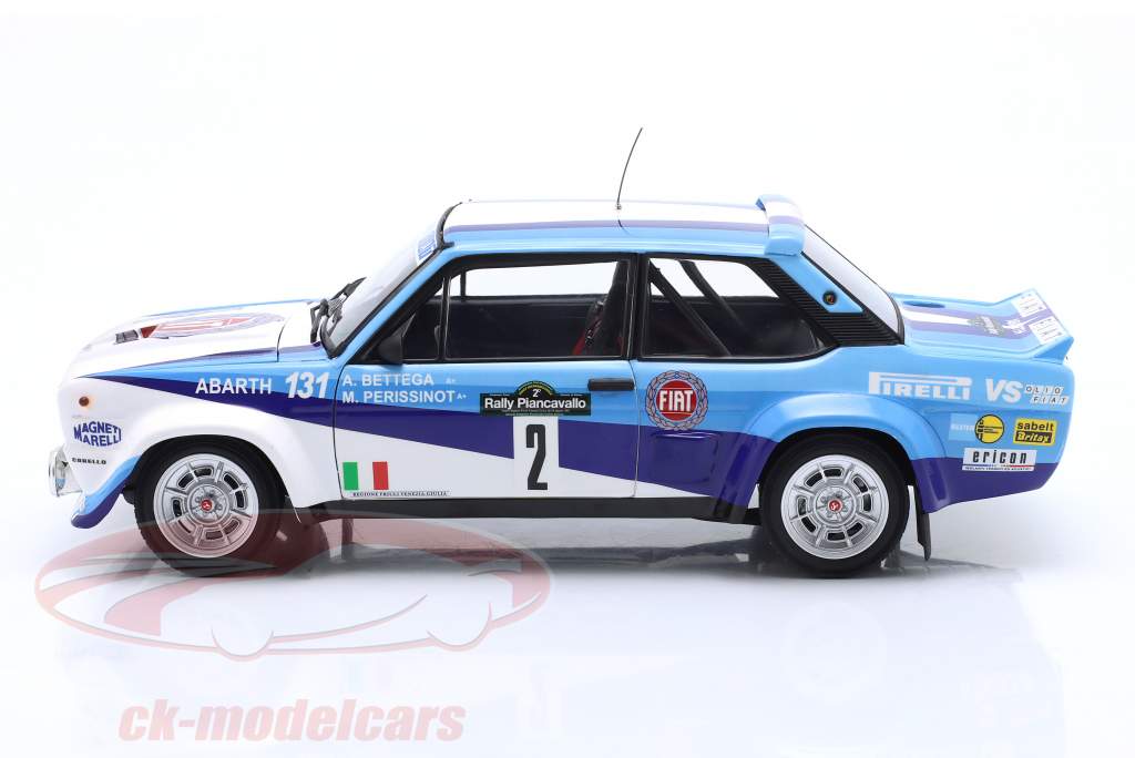 Fiat 131 Abarth #2 ganhador corrida Piancavallo 1981 Bettega, Perissinot 1:18 Kyosho