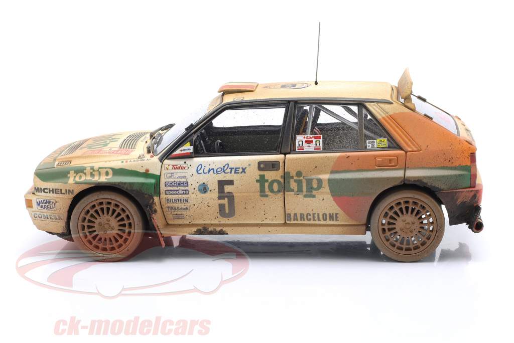 Lancia Delta HF Integrale #5 Rally Monte carola 1993 sporco versione 1:18 Kyosho