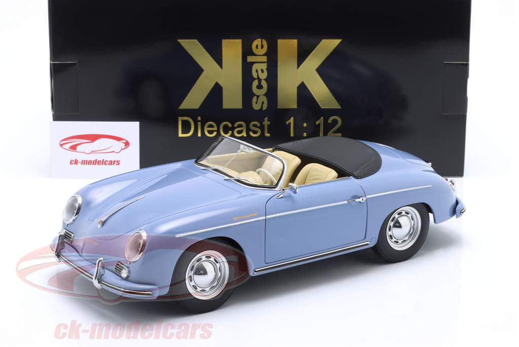 Porsche 356 A Speedster Baujahr 1955 hellblau 1:12 KK-Scale