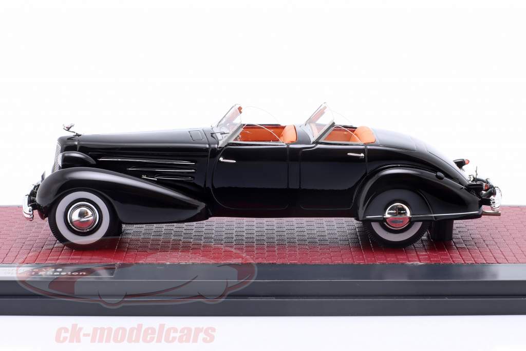 Cadillac V16 Dual Cowl Sport Phaeton Baujahr 1937 schwarz open top 1:43 Matrix