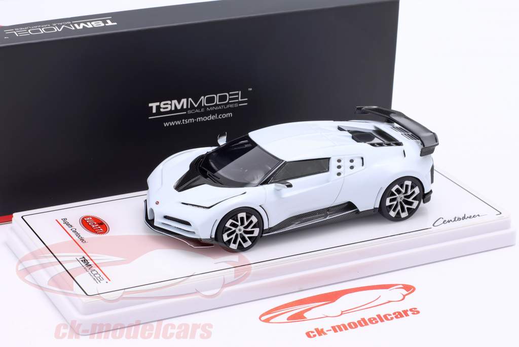 Bugatti Centodieci year 2022 white 1:43 TrueScale