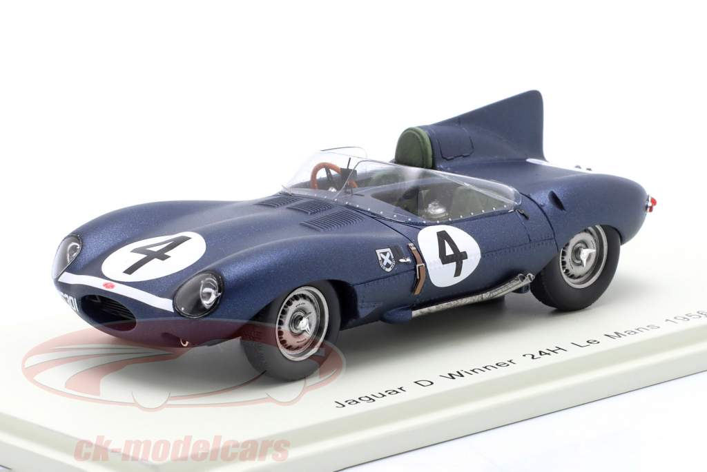 Jaguar D #4 gagnants 24h LeMans 1956 Sanderson, Flockhart 1:43 Spark