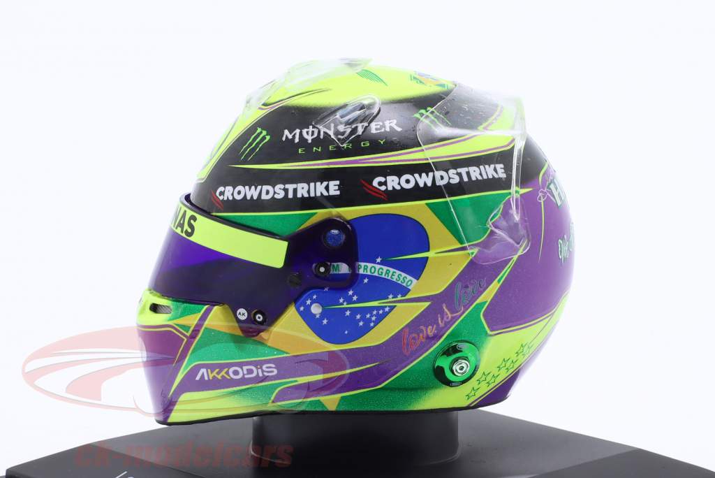 L. Hamilton Mercedes-AMG Petronas #44 brésilien GP formule 1 2022 casque 1:5 Spark