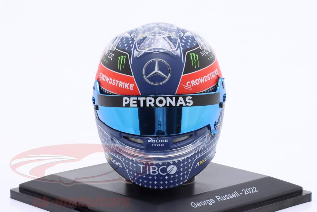 George Russell Mercedes-AMG Petronas #63 Japonais GP formule 1 2022 casque 1:5 Spark