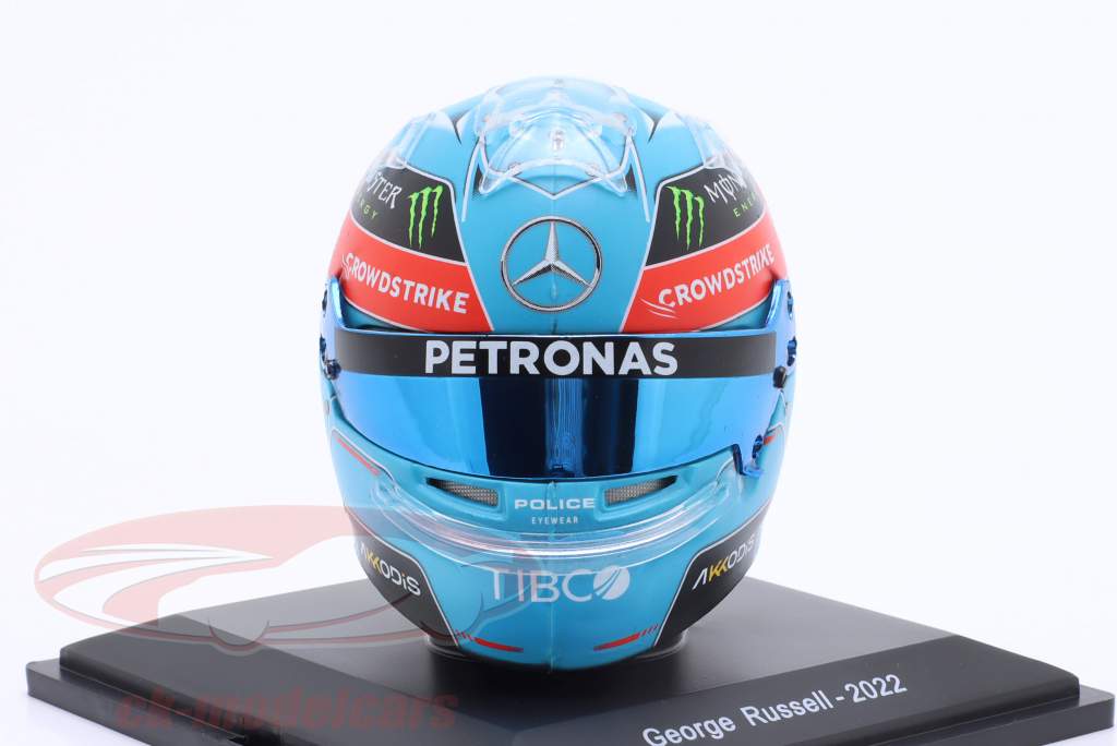 G. Russell Mercedes-AMG Petronas #63 brasiliansk GP formel 1 2022 hjelm 1:5 Spark