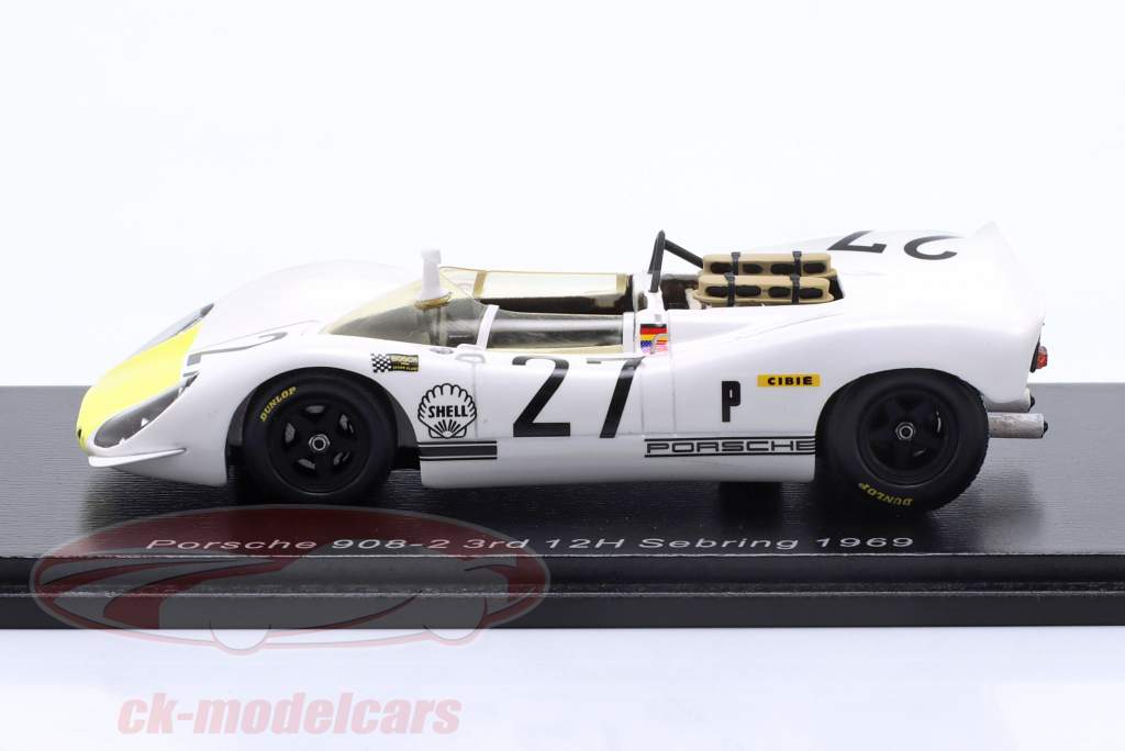 Porsche 908/02 #27 3rd 12h Sebring 1969 Stommelen, Buzzetta, Ahrens 1:43 Spark