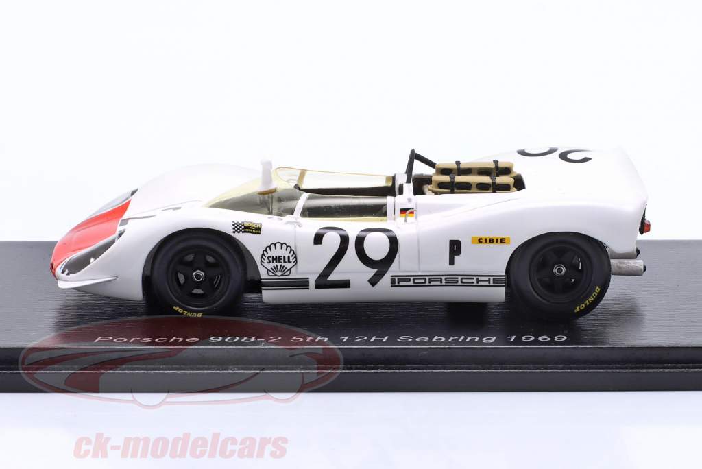 Porsche 908/02 #29 12h Sebring 1969 Mitter, Schütz 1:43 Spark