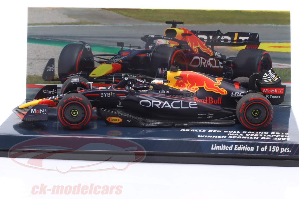 M. Verstappen Red Bull RB18 #1 winner Spain GP formula 1 World Champion 2022 1:43 Minichamps