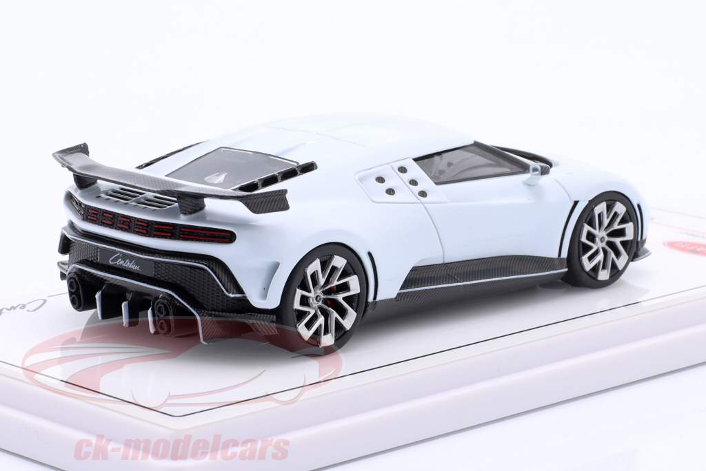 Bugatti Centodieci year 2022 white 1:43 TrueScale