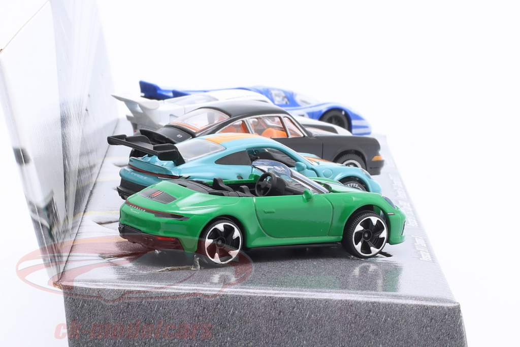 5-Car Set Porsche versión paquete de regalo 1:64 Majorette