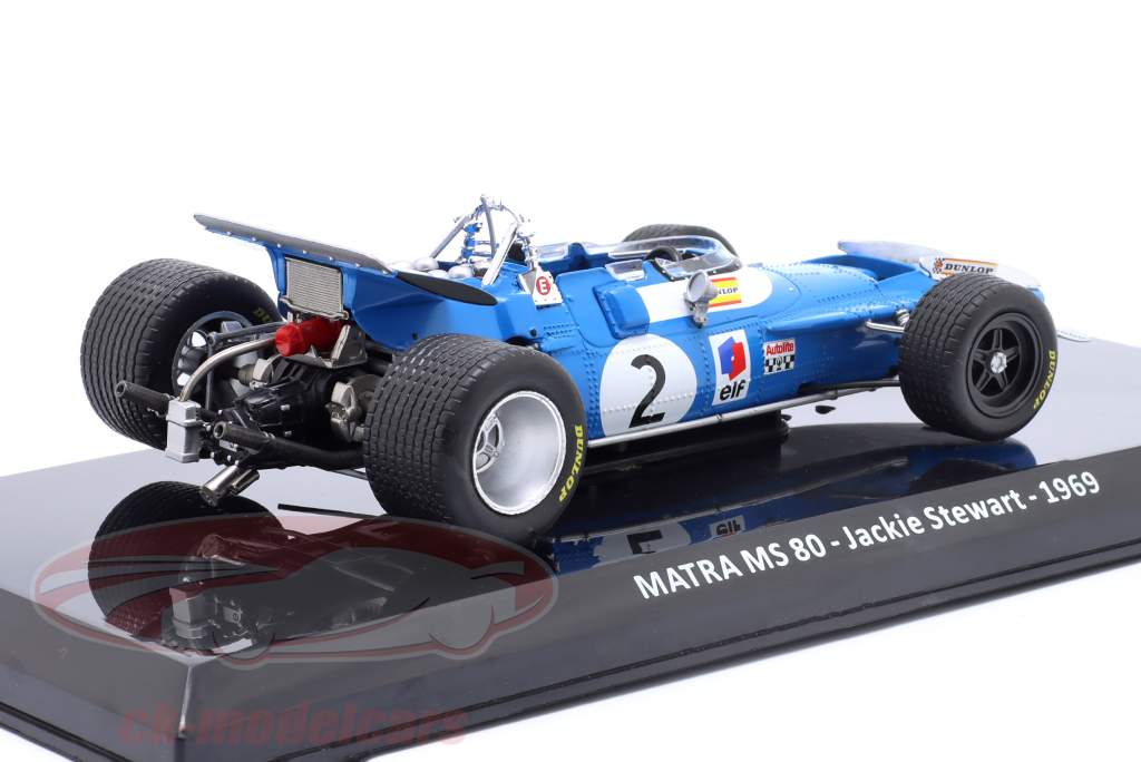Jackie Stewart Matra MS80 #2 formula 1 World Champion 1969 1:24 Premium Collectibles