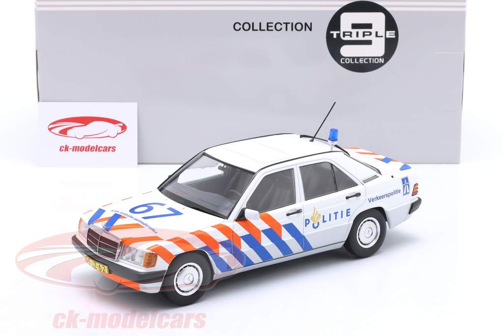 Mercedes-Benz 190 (W201) Police Netherlands 1993 white 1:18 Triple9
