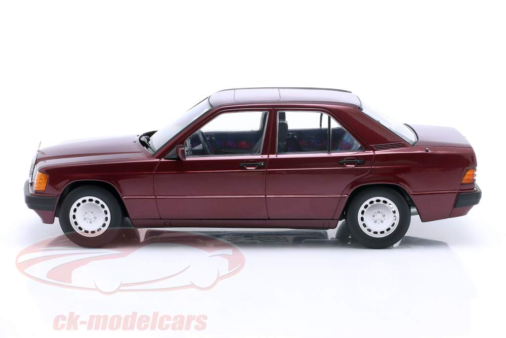 Mercedes-Benz 190E 1.8 Avantgarde (W201) year 1993 dark red 1:18 Triple9
