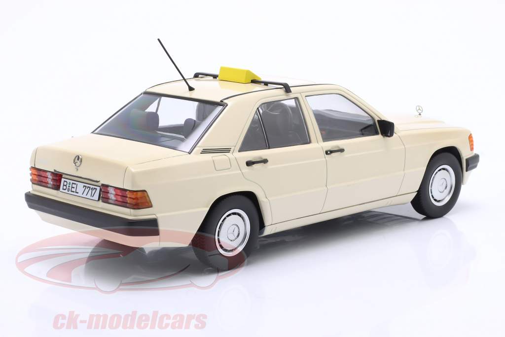 Mercedes-Benz 190 (W201) taxi year 1993 ivory 1:18 Triple9