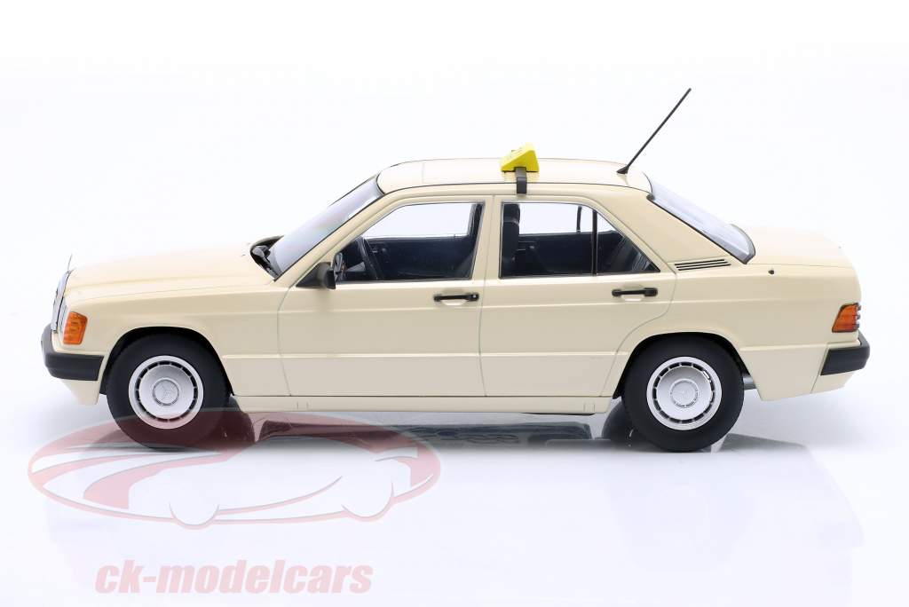 Mercedes-Benz 190 (W201) taxi year 1993 ivory 1:18 Triple9