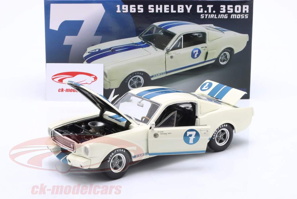 Shelby GT350R 1965 #7 Stirling Moss white / blue 1:18 GMP