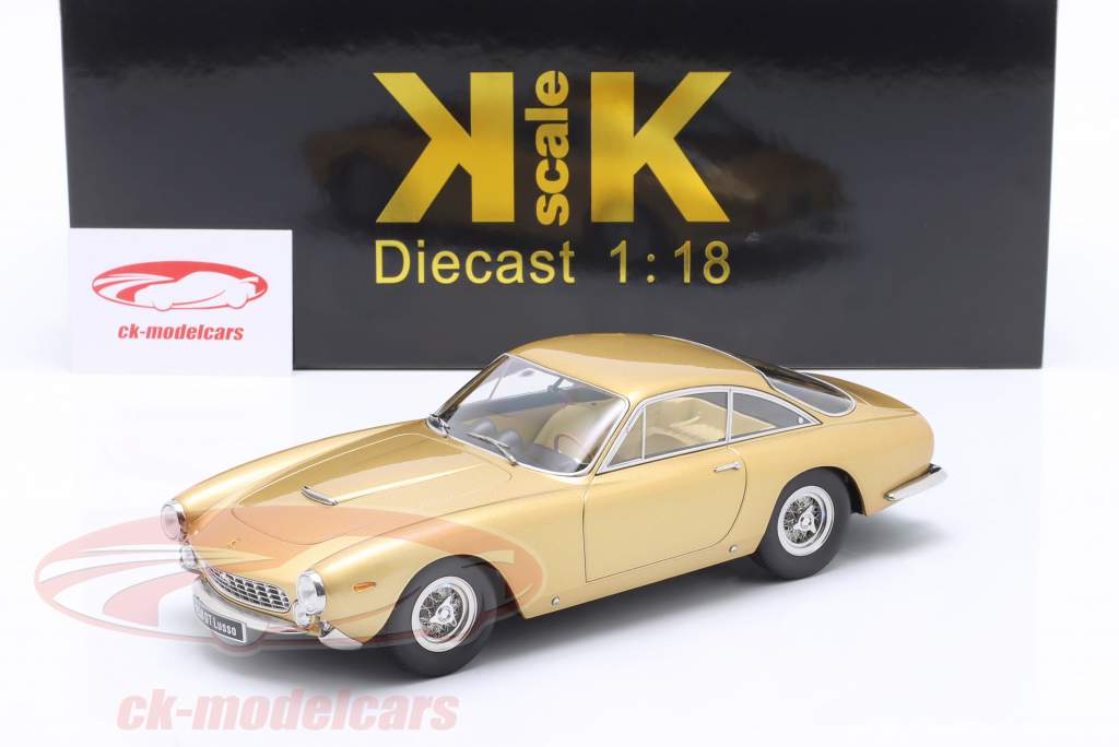 Ferrari 250 GT Lusso Byggeår 1962 guld metallisk 1:18 KK-Scale