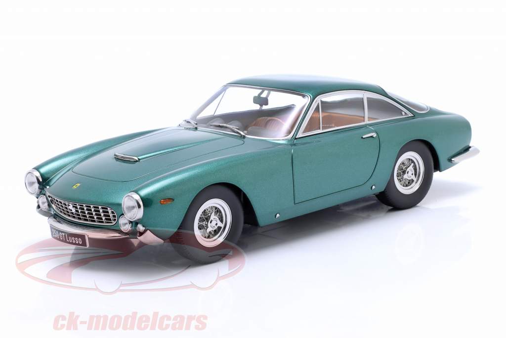 Ferrari 250 GT Lusso 建设年份 1962 绿色的 金属的 1:18 KK-Scale