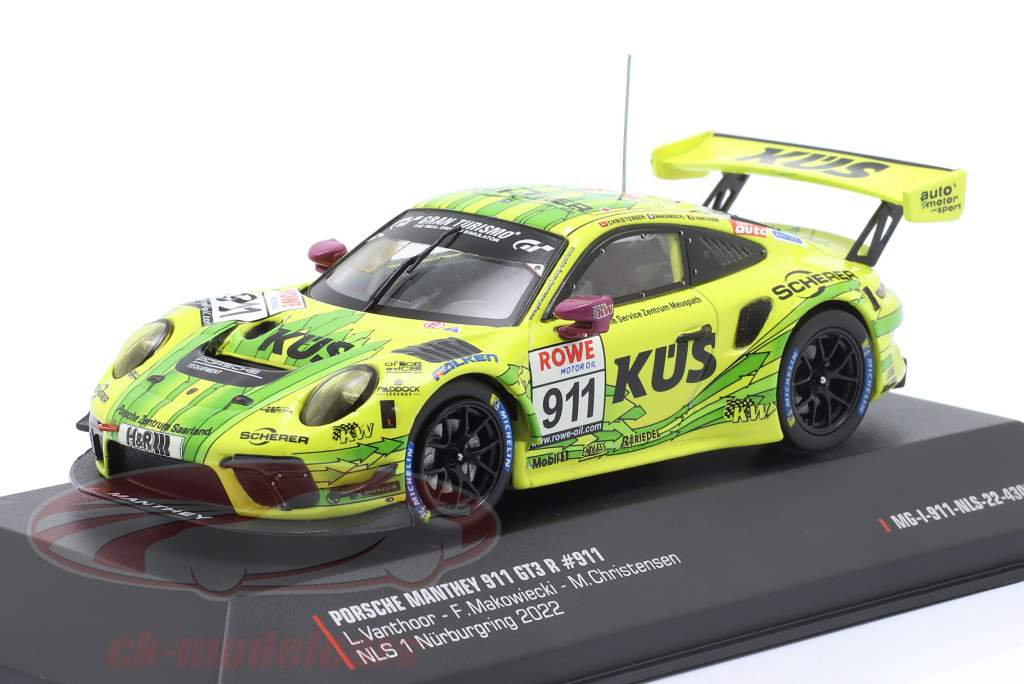 Porsche 911 GT3 R #911 vinder NLS 1 Nürburgring 2022 Manthey Grello 1:43 Ixo