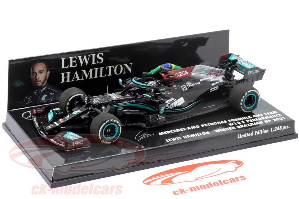 L. Hamilton Mercedes-AMG F1 W12 #44 Sieger Brasilien GP Formel 1 2021 1:43 Minichamps