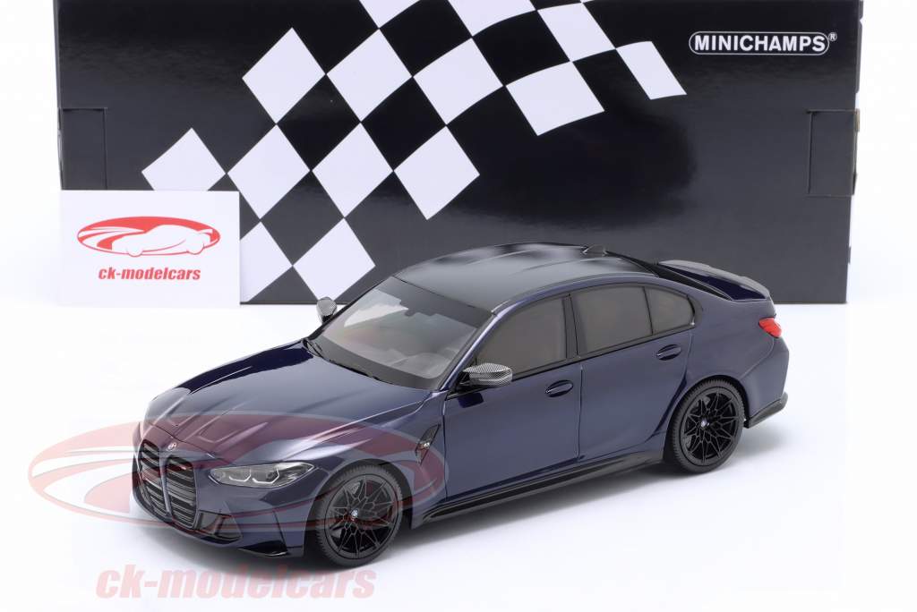 BMW M3 (G80) Baujahr 2020 dunkelblau metallic 1:18 Minichamps