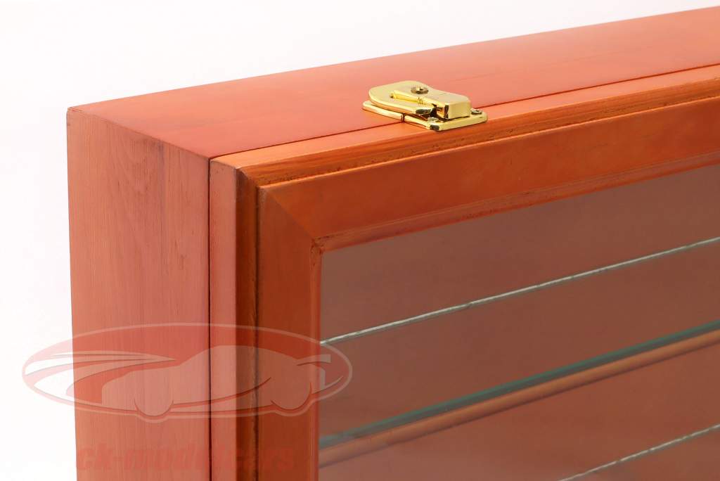 高品質 木製ショーケース  62 x 42 x 10 cm マホガニー SAFE