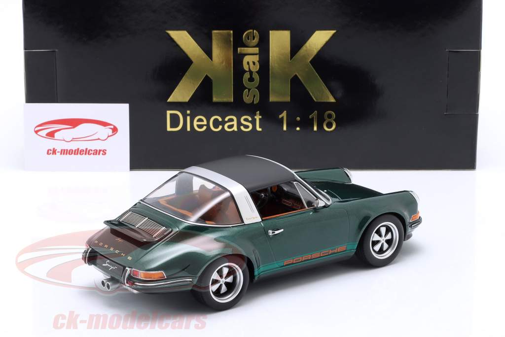Porsche 911 Targa Singer Design 深绿色 金属的 1:18 KK-Scale