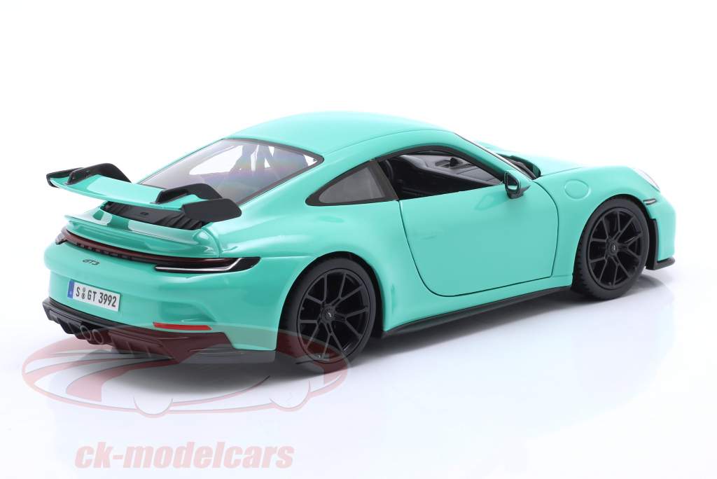Porsche 911 (992) GT3 Année de construction 2021 menthe verte 1:24 Bburago