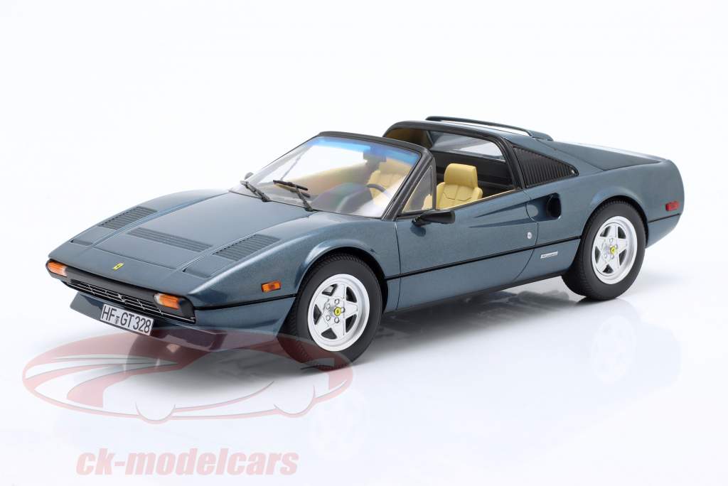 Ferrari 308 GTS with removable Top year 1982 blue metallic 1:18 Norev