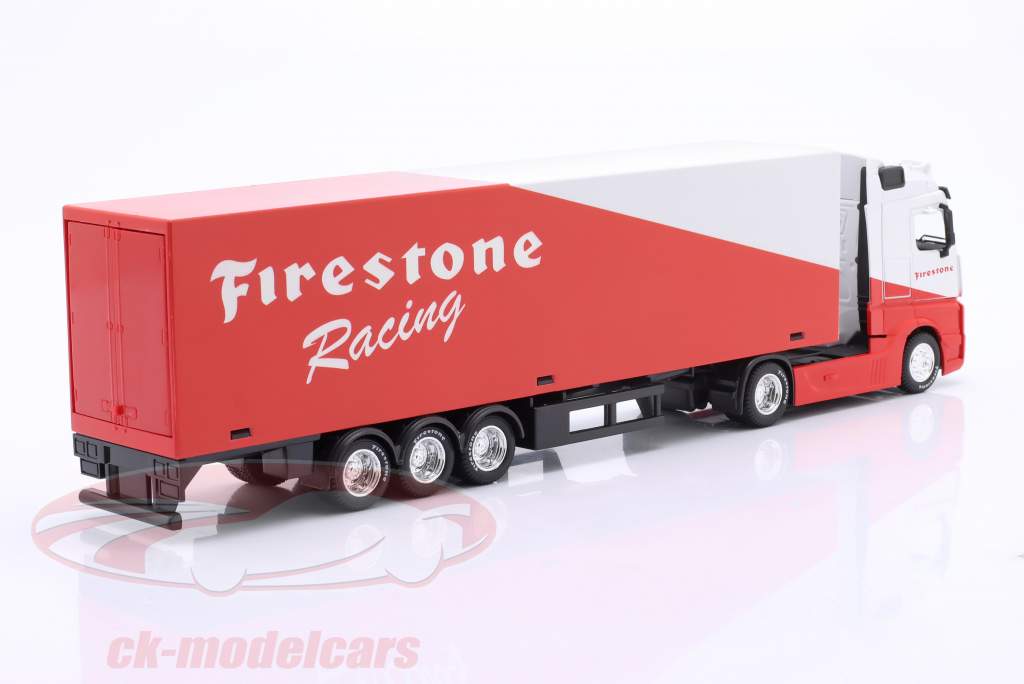 Mercedes-Benz Actros Gigaspace と トレーラー Firestone Racing 1:43 Bburago