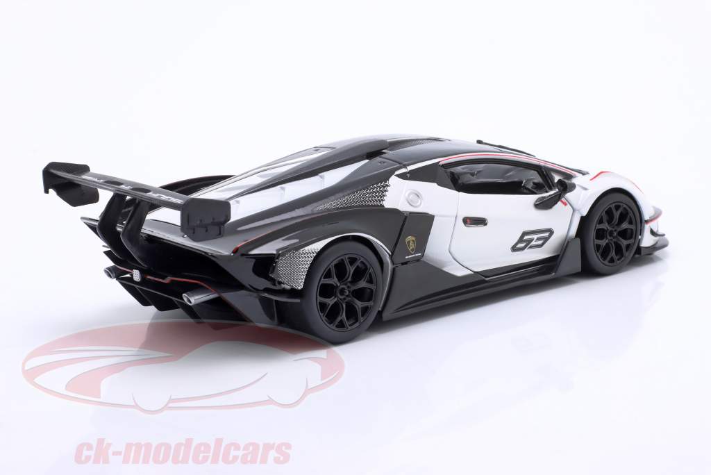 Lamborghini Essenza SCV12 Byggeår 2021 hvid metallisk / sort 1:24 Bburago