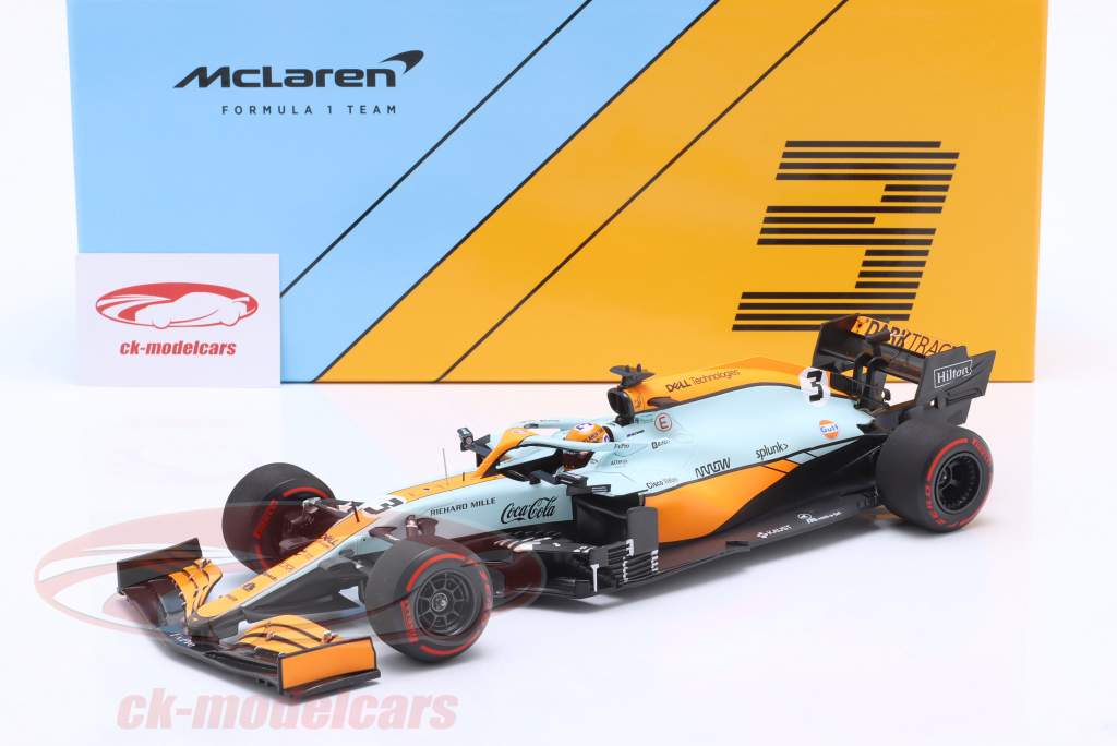 Daniel Ricciardo McLaren MCL35M Gulf  #3 Monaco GP formel 1 2021 1:18 Minichamps