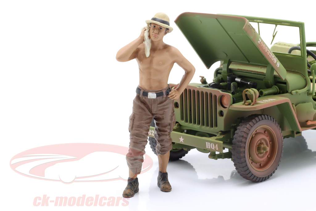 Mechanic Crew Offroad Camel Trophy Figur #1 1:18 American Diorama
