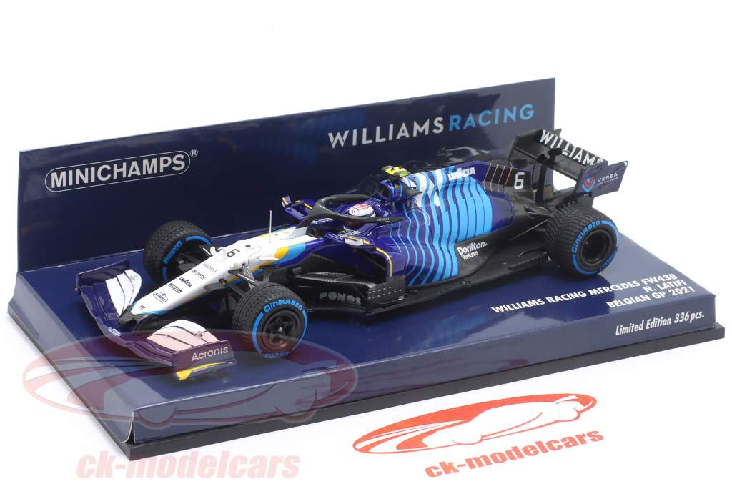 Nicholas Latifi Williams FW43B #6 Belge GP formule 1 2021 1:43 Minichamps
