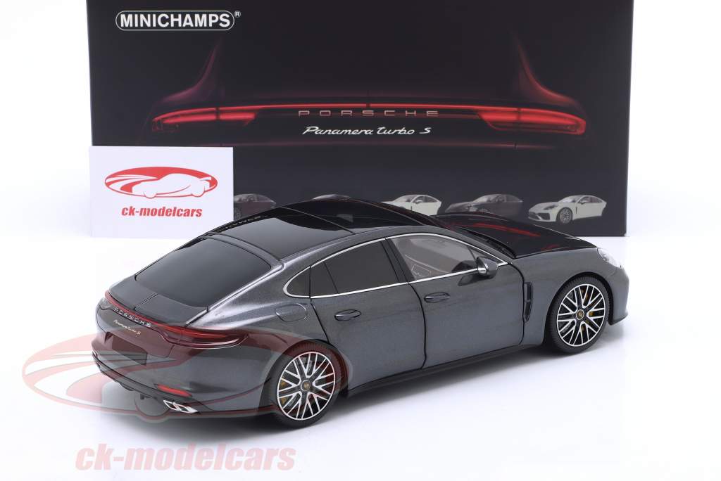 Porsche Panamera Turbo S Bouwjaar 2020 Grijs metalen 1:18 Minichamps