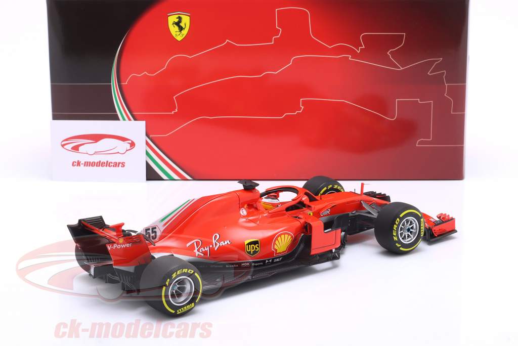 Carlos Sainz jr. Ferrari SF71H #55 формула 1 тест Fiorano январь 2021 1:18 BBR