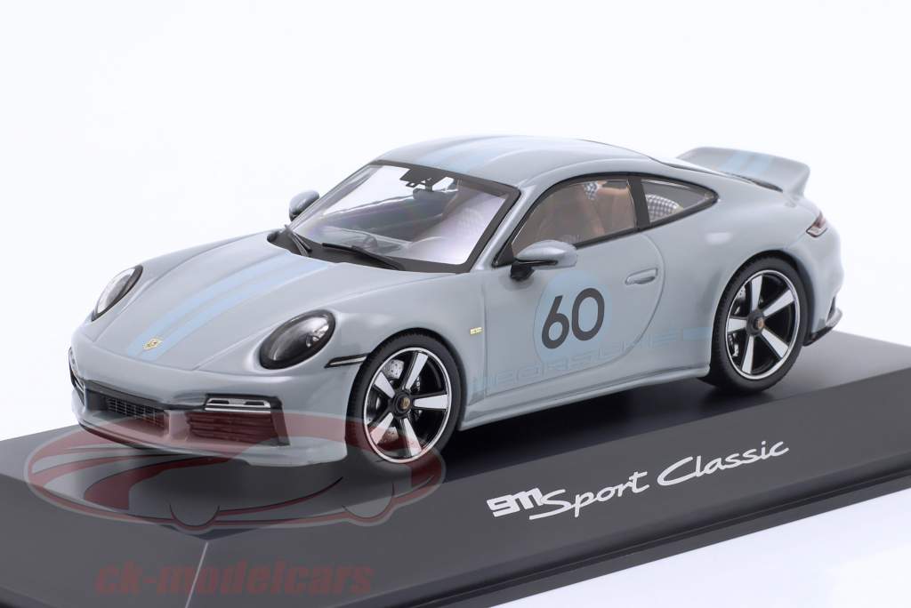Porsche 911 (992) Sport Classic 2022 gris deportivo metalizado 1:43 Spark