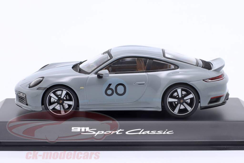 Porsche 911 (992) Sport Classic 2022 esporte cinza metálico 1:43 Spark