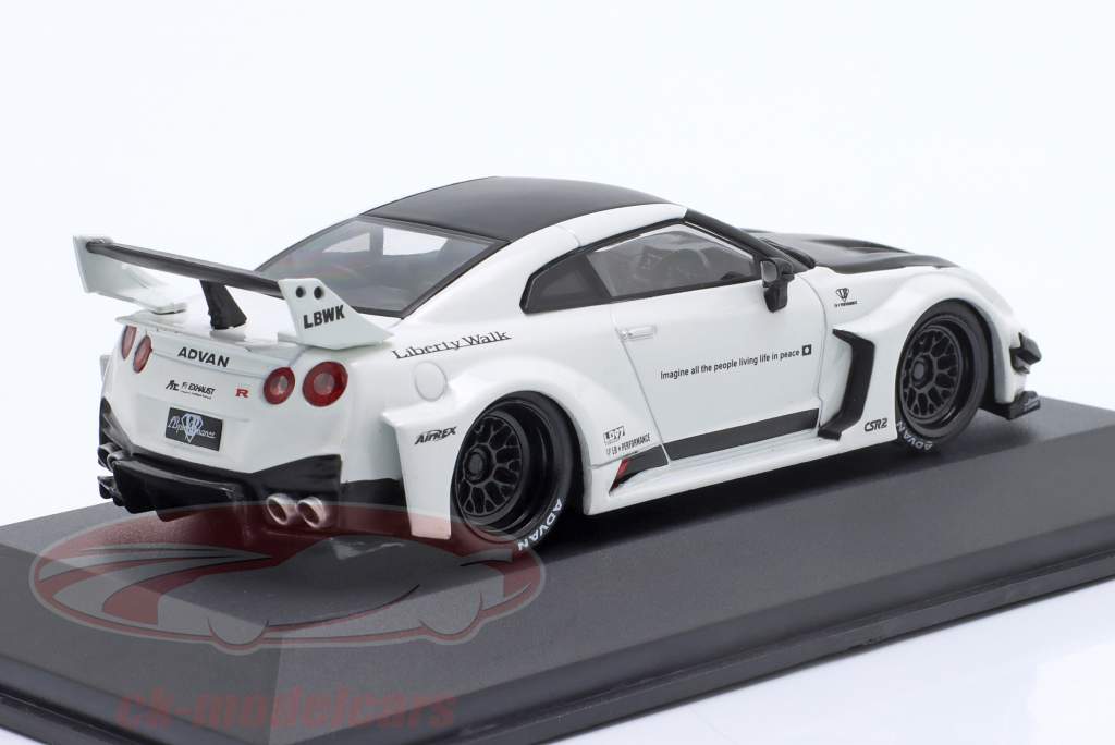 Solido 1:43 Nissan GT-R (R35) Liberty Walk Body Kit 白 / 黒
