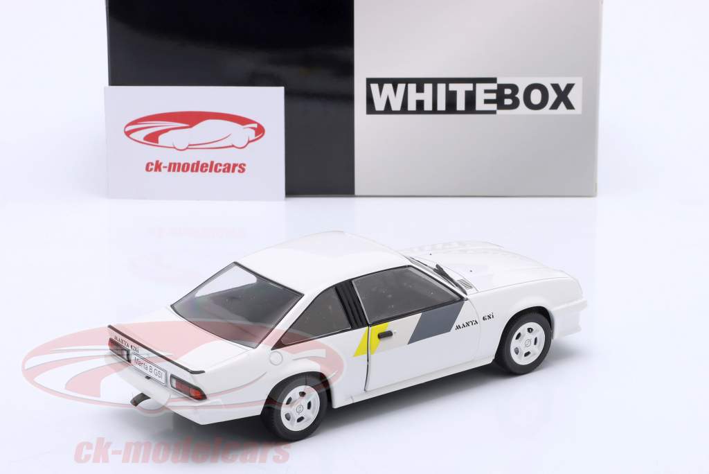 Opel Manta B GSi year 1984 white / decor 1:24 WhiteBox