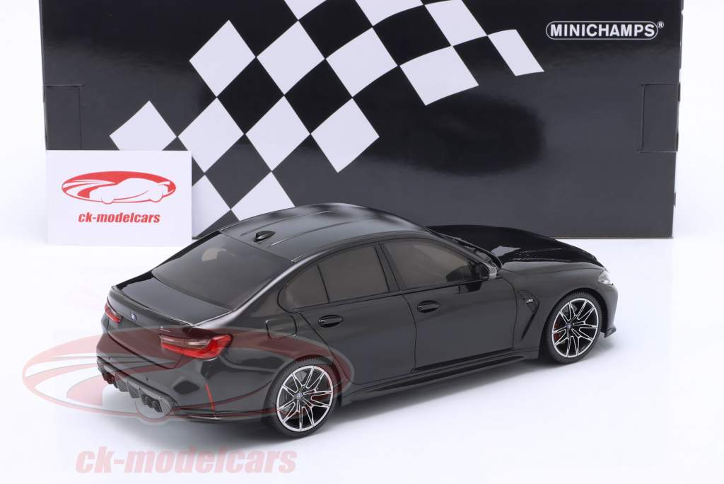 BMW M3 Bouwjaar 2020 zwart metalen 1:18 Minichamps
