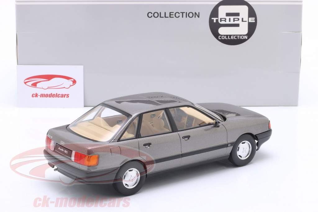 Audi 80 (B3) ano de construção 1989 escuro cinza 1:18 Triple9