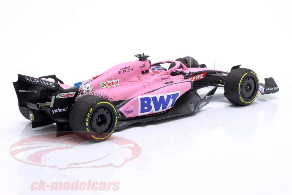 Fernando Alonso Alpine A522 #14 Bahrein GP Formula 1 2022 1:18 Minichamps