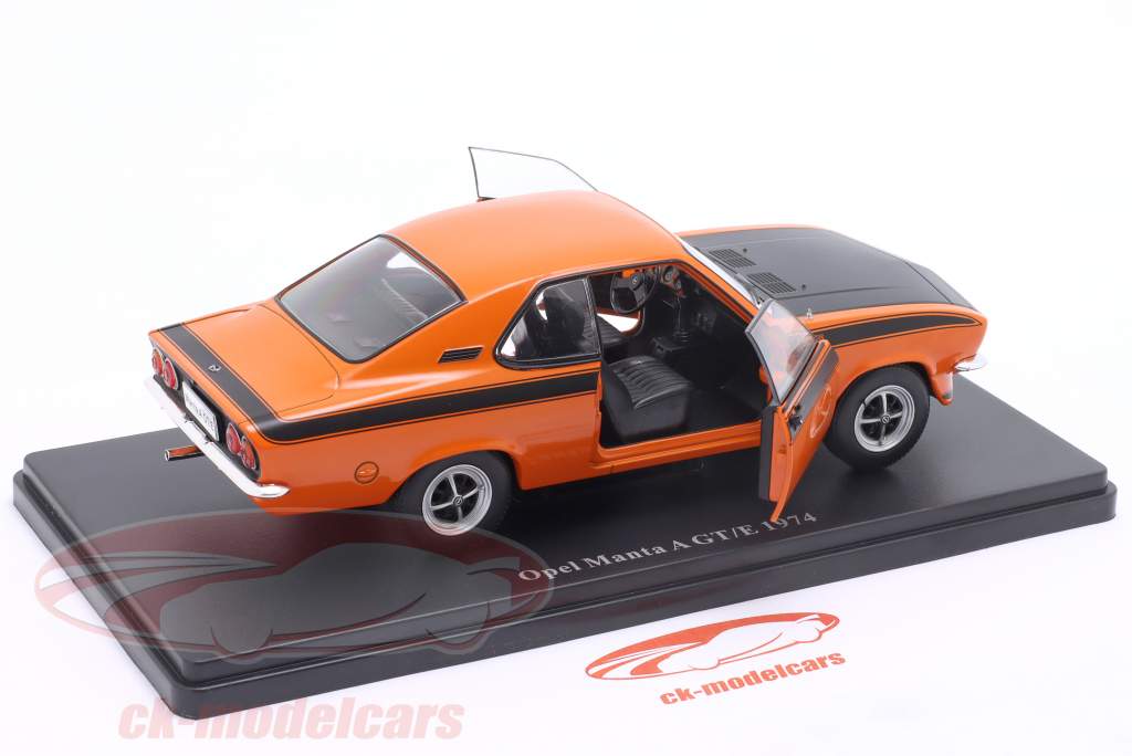 Opel Manta A GT/E 建设年份 1974 橙子 / 黑色的 1:24 Hachette