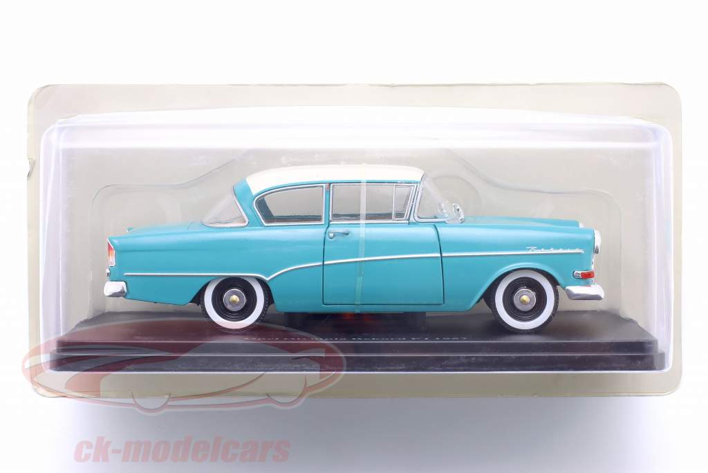 Opel Olympia Rekord P1 year 1957 turquoise 1:24 Hachette
