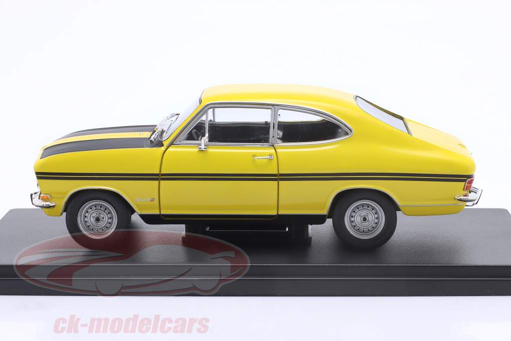 Opel Kadett B Rallye ano de construção 1970 amarelo / preto 1:24 Hachette