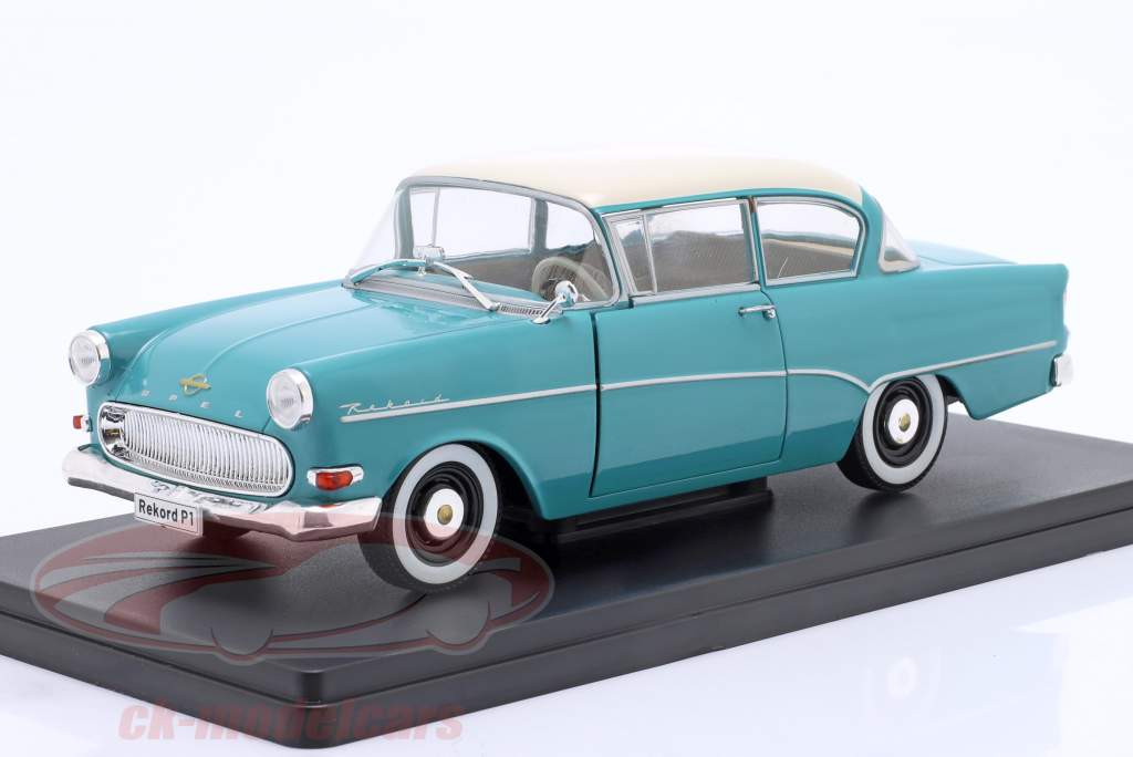 Hachette 1:24 Opel Olympia Rekord P1 Año de construcción 1957 turquesa G1648002 modelo coche G1648002 AB24P002
