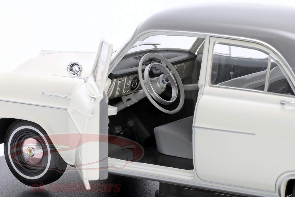 Opel Kapitän 建设年份 1954 白色的 / 灰色的 1:24 Hachette