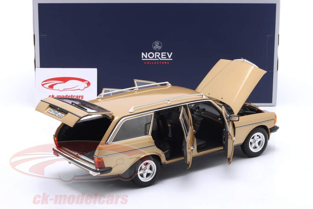 Mercedes-Benz 200 T (S123) modello T AMG Specifica 1982 oro metallico 1:18 Norev
